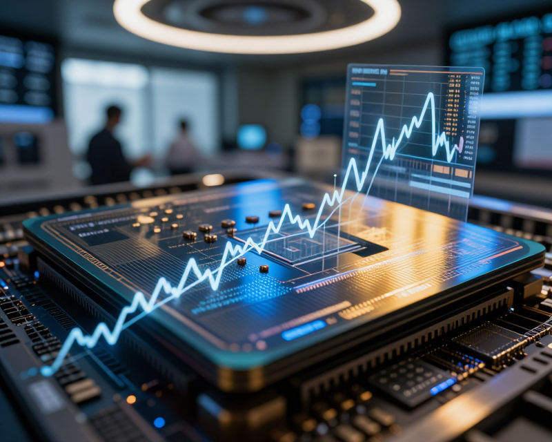 Semiconductor and Financial Market Concept