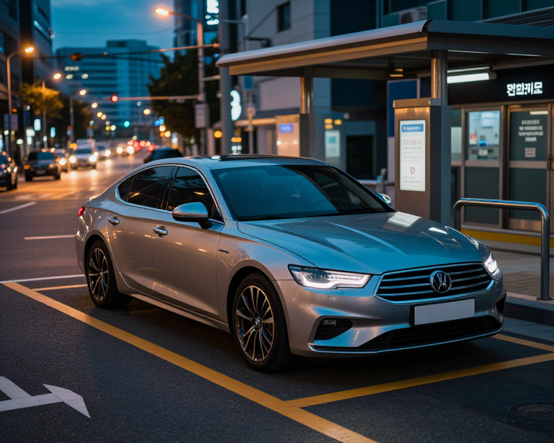 South Korean Urban Parking Scene